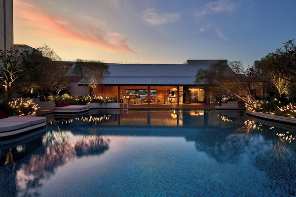 Outdoor pool, open 7:00 AM to 9:00 PM, pool umbrellas, sun loungers